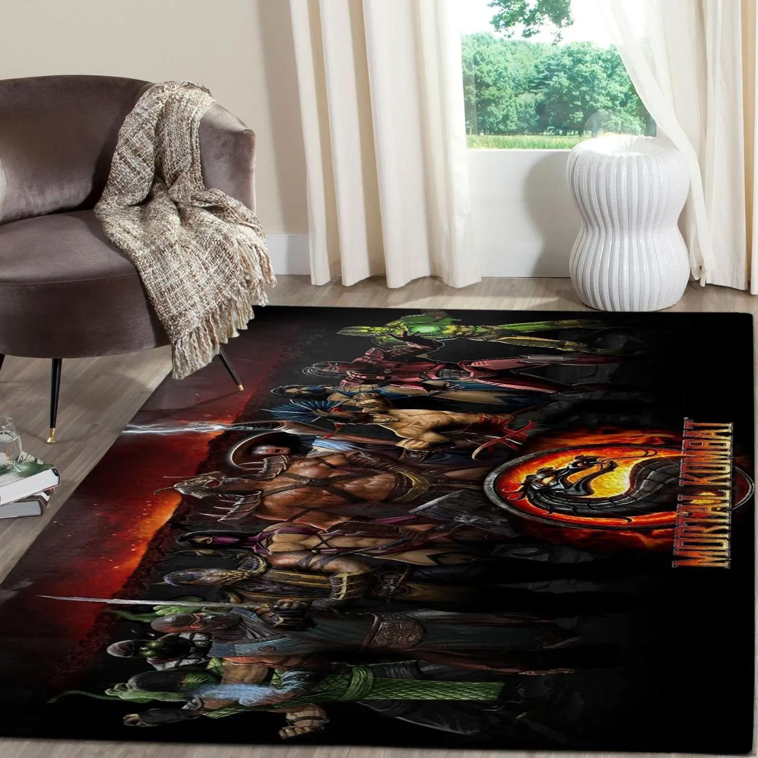 Mortal kombat fn050215 gaming area rug rug regtangle carpet floor decor home decor Rectangle Rug