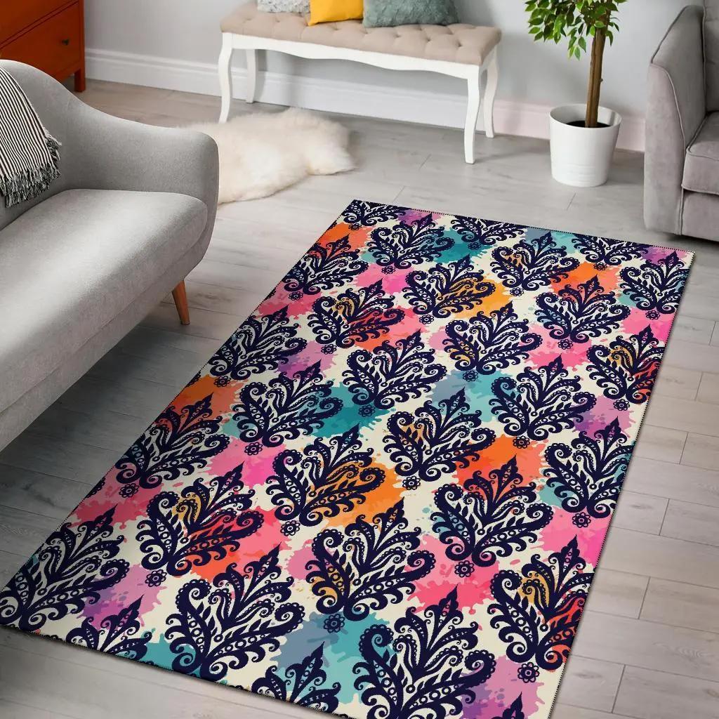 Mosaic colorful pattern print area rug living room rug home decor Rectangle Rug