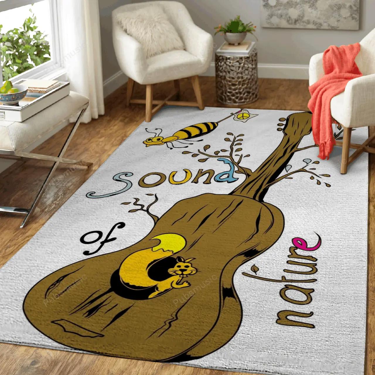 Music guitar sound nature music art for fans area rug living room carpet rug regtangle carpet floor decor home decor Rectangle Rug