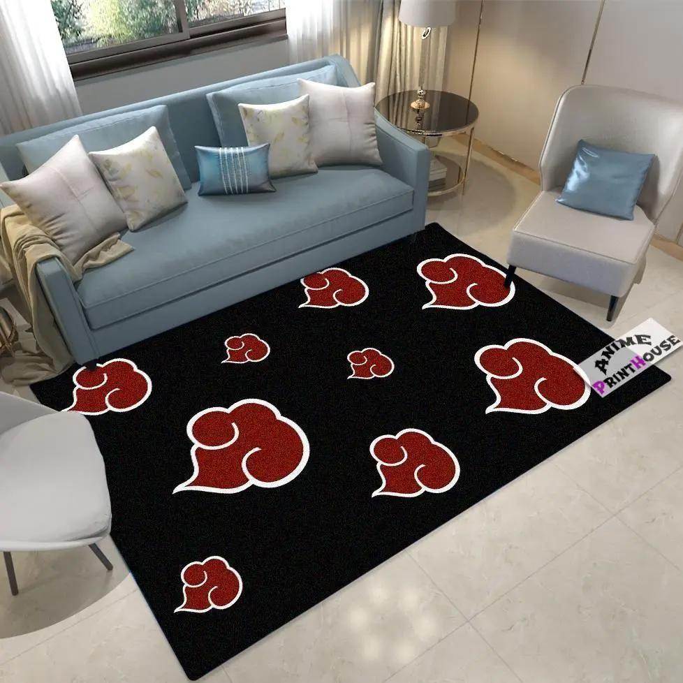 Naruto akatsuki area rugs anime living room carpet home rug regtangle carpet floor decor home decor Rectangle Rug