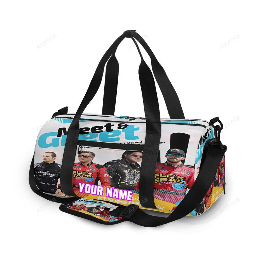 Nascar jd motorsport w gary keller drivers1 personalized name travel bag gym bag 463 Travel Bag