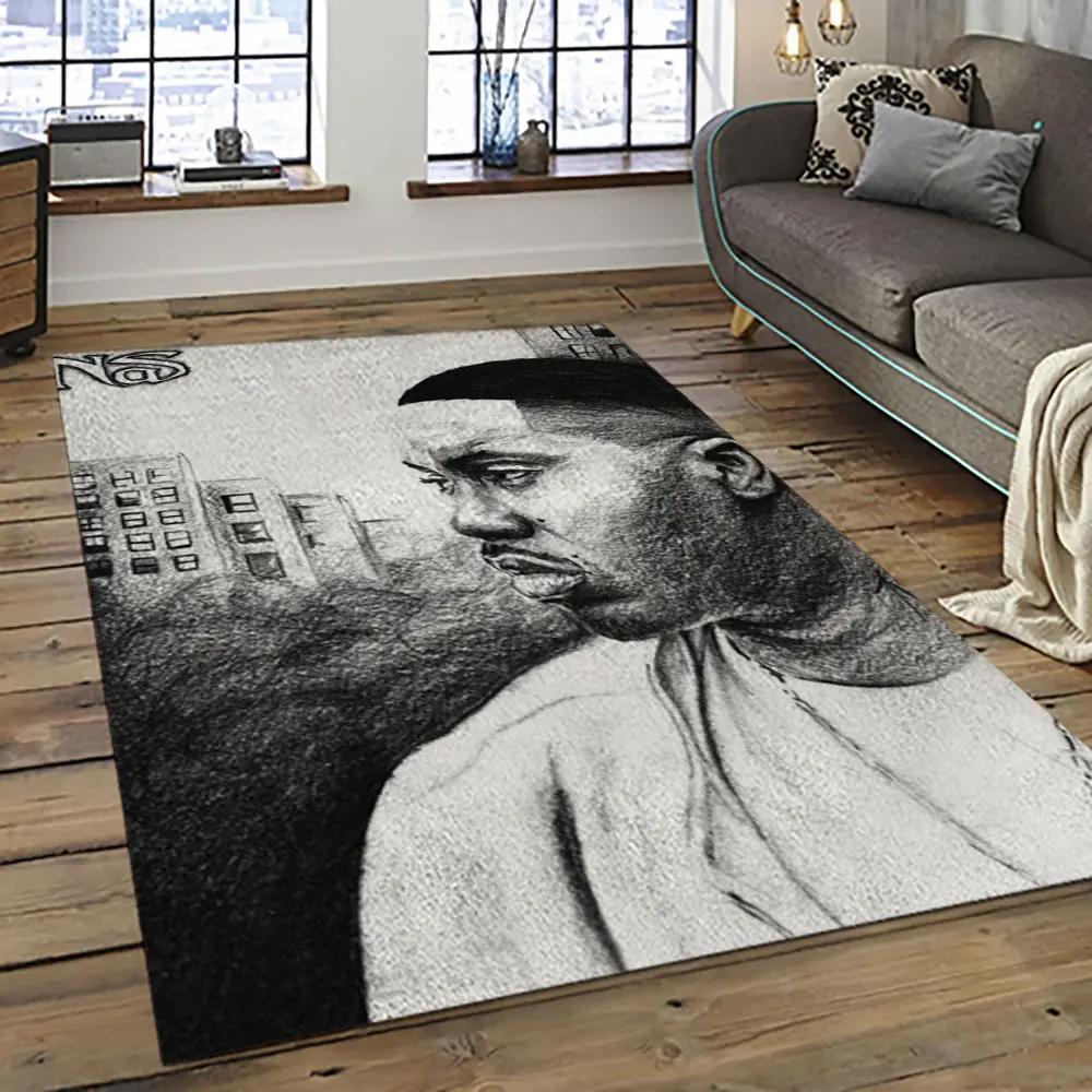 Nasir rapper hiphop music retangle carpet area rug home decor best gift for fan and friends na1 Rectangle Rug