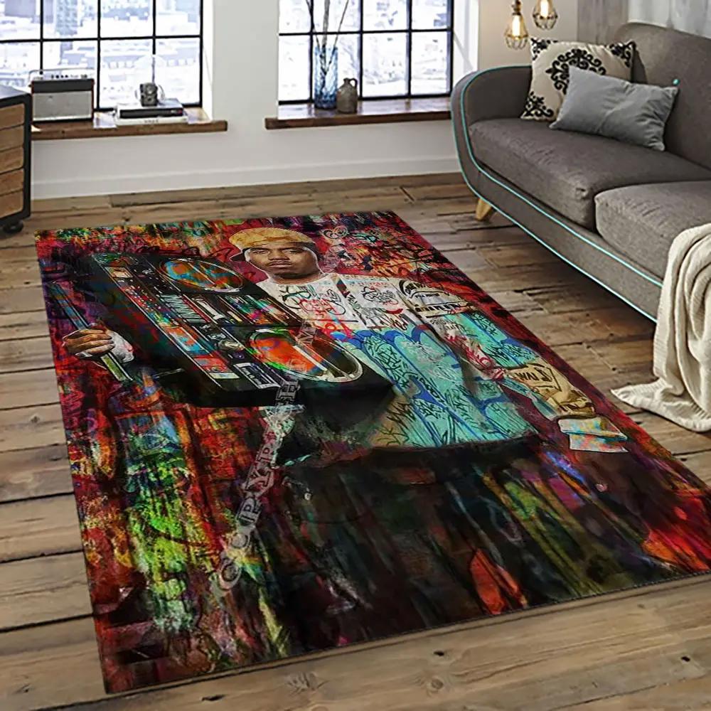 Nasir rapper hiphop music retangle carpet area rug home decor best gift for fan and friends na6 Rectangle Rug