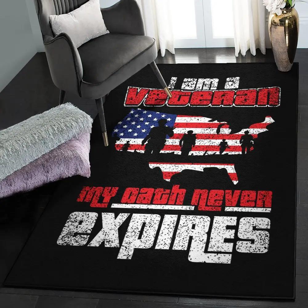 National guard art deco rug, i am a veteran my oath never expires gs rug Rectangle Rug
