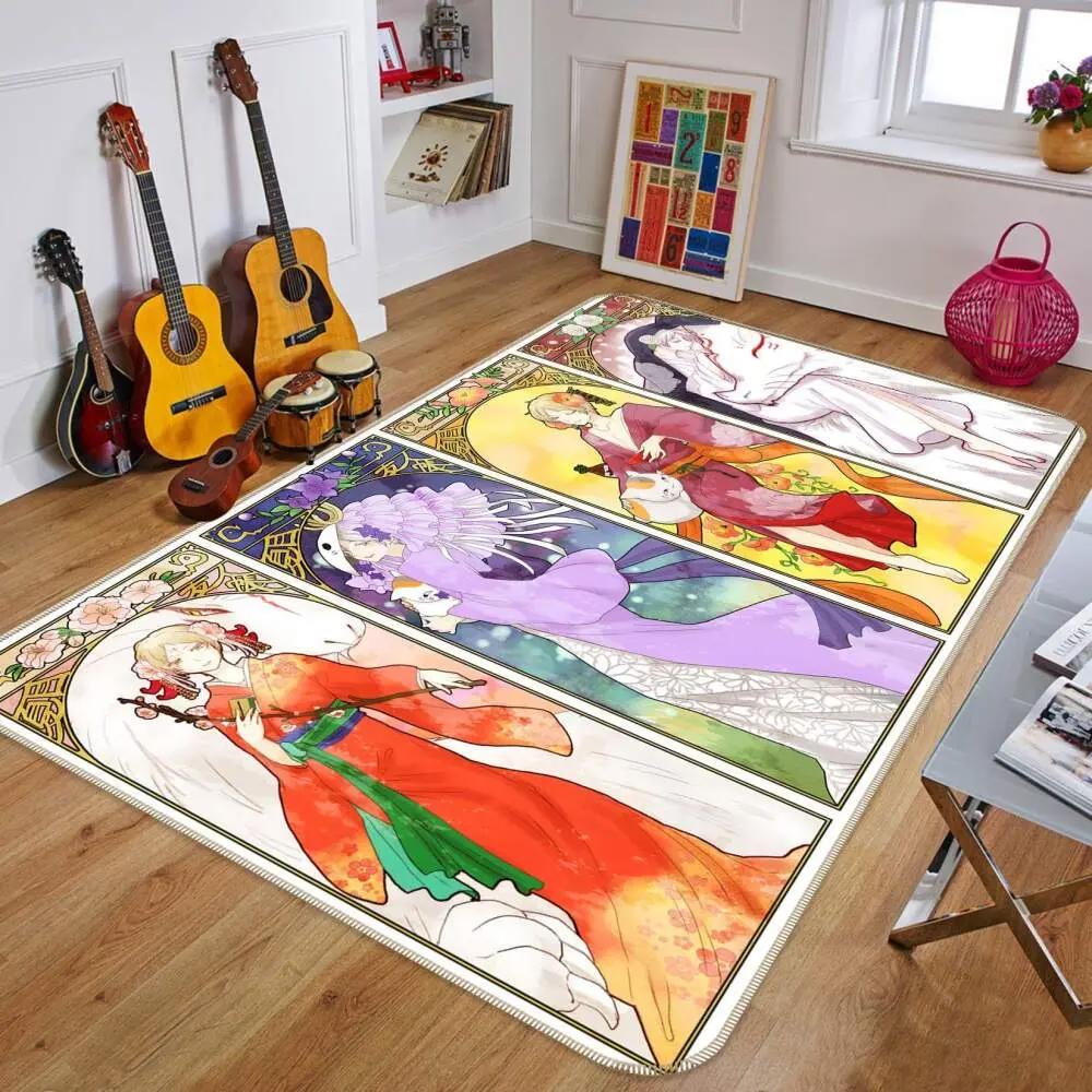 Natsume anime 21 area rug living room and bed room rug rug regtangle carpet floor decor home decor Rectangle Rug