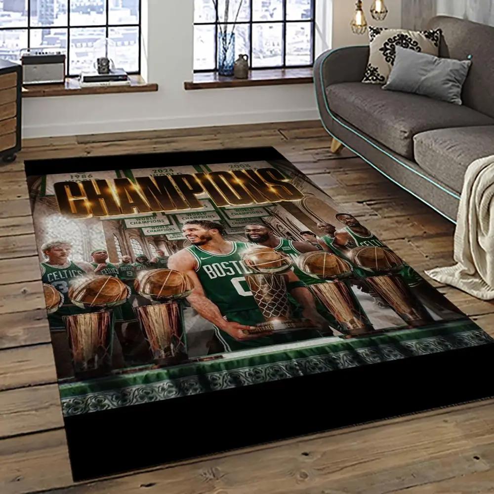 Nba boston celtics basketball team logo sport carpet area rug home decor best gift for friends bc88 Rectangle Rug