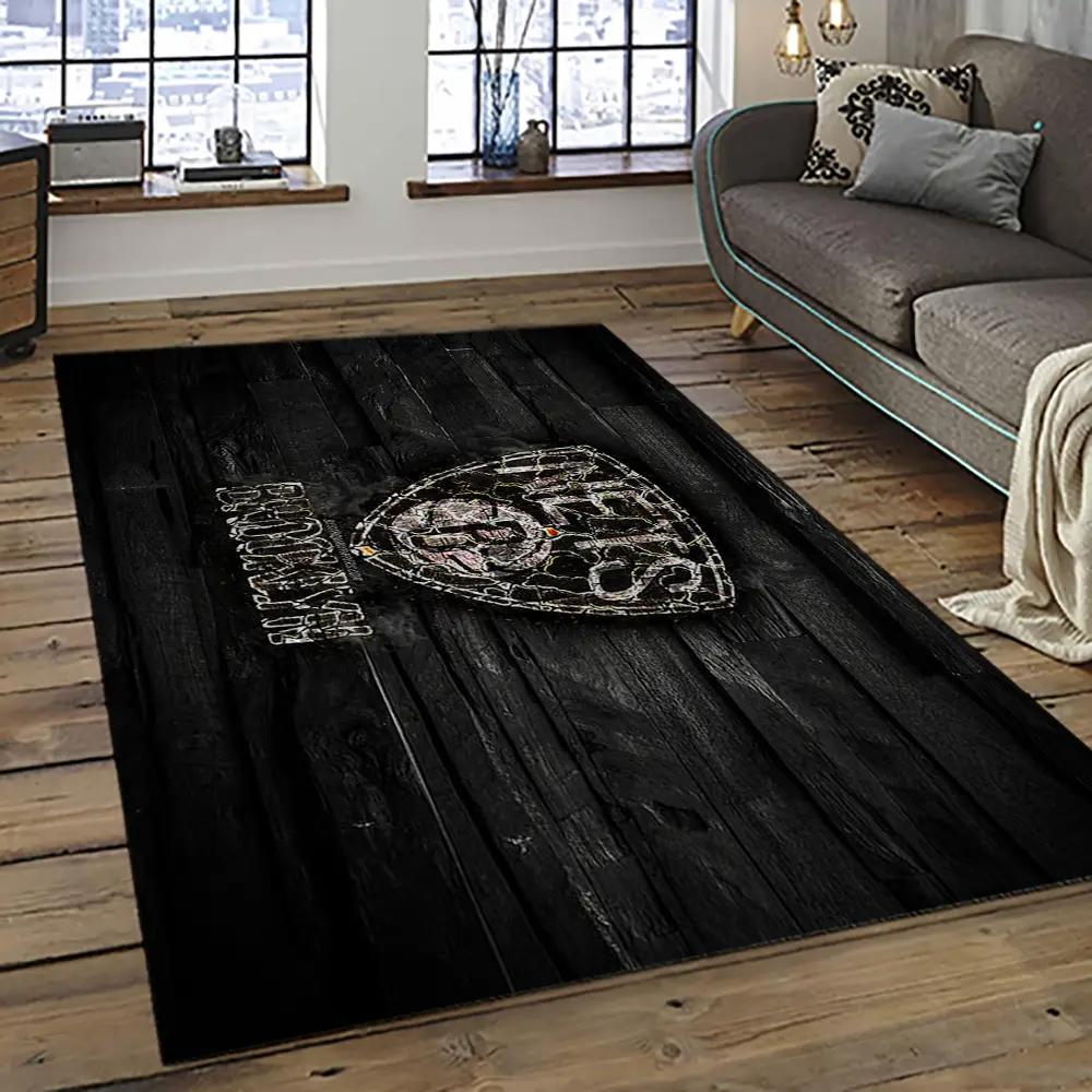 Nba brooklyn nets basketball team logo sport carpet rectangle area rug for living room brn22 Rectangle Rug