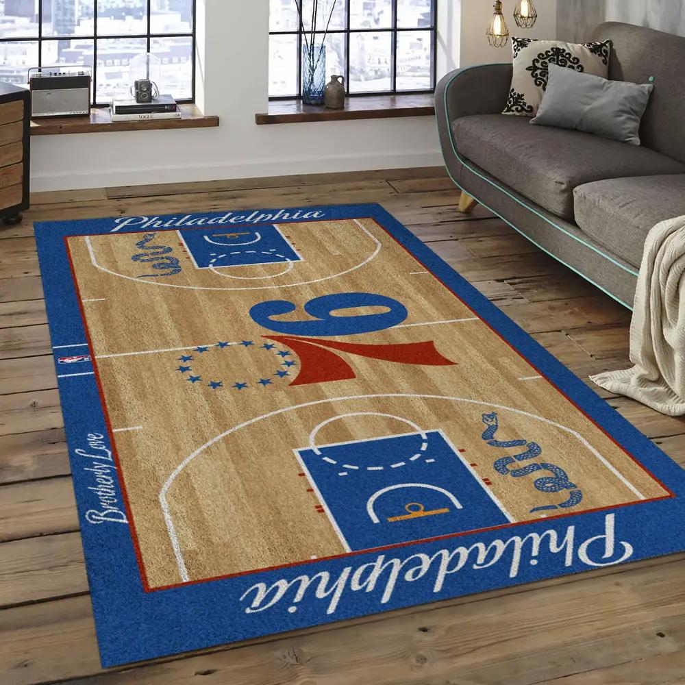 Nba charlotte hornets basketball legend team logo rectangle area ch03 Rectangle Rug