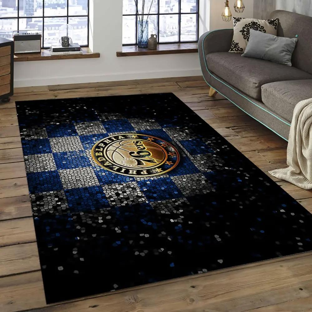 Nba charlotte hornets basketball legend team logo rectangle area ch34 Rectangle Rug