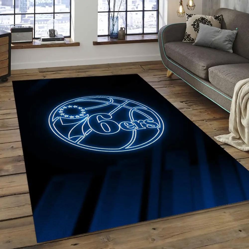 Nba charlotte hornets basketball legend team logo rectangle area ch41 Rectangle Rug