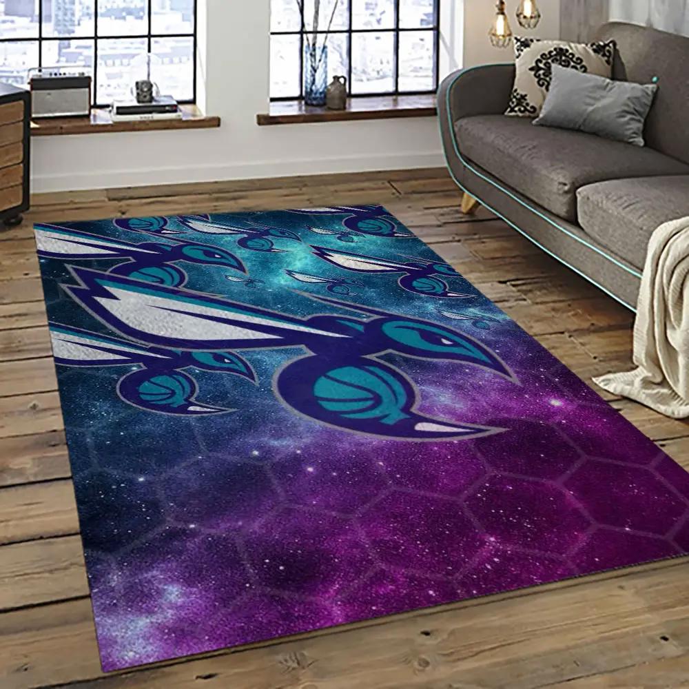 Nba charlotte hornets basketball team logo sport carpet area rug home decor best gift for friends ch80 Rectangle Rug