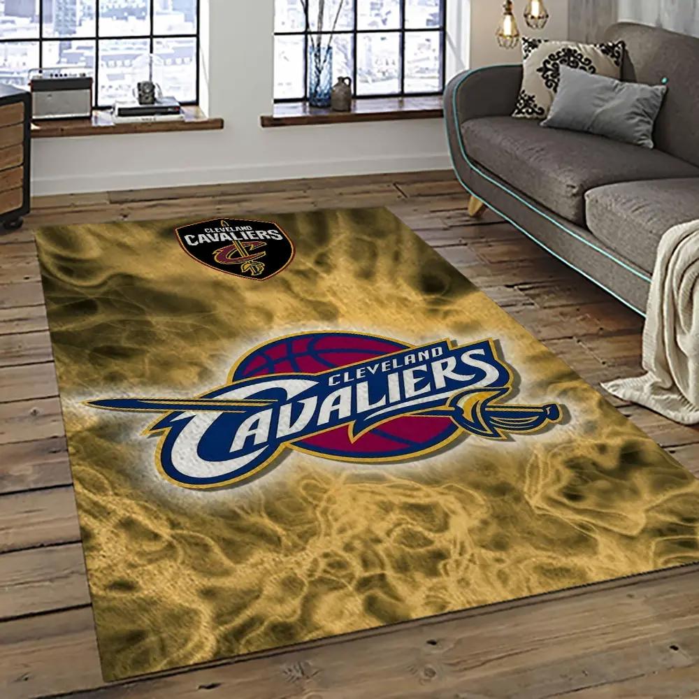 Nba cleveland cavaliers basketball team logo sport carpet rectangle area rug for living room cca10 Rectangle Rug