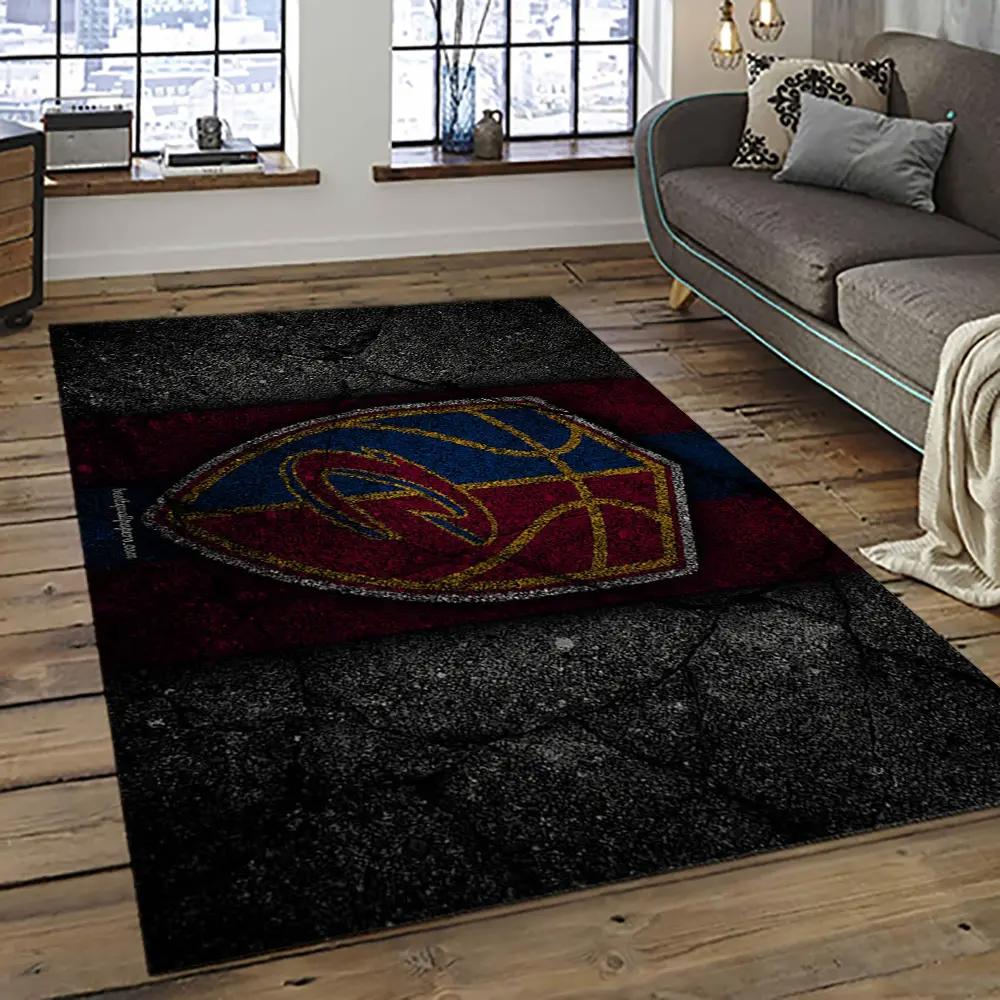 Nba cleveland cavaliers basketball team logo sport carpet rectangle area rug for living room cca21 Rectangle Rug