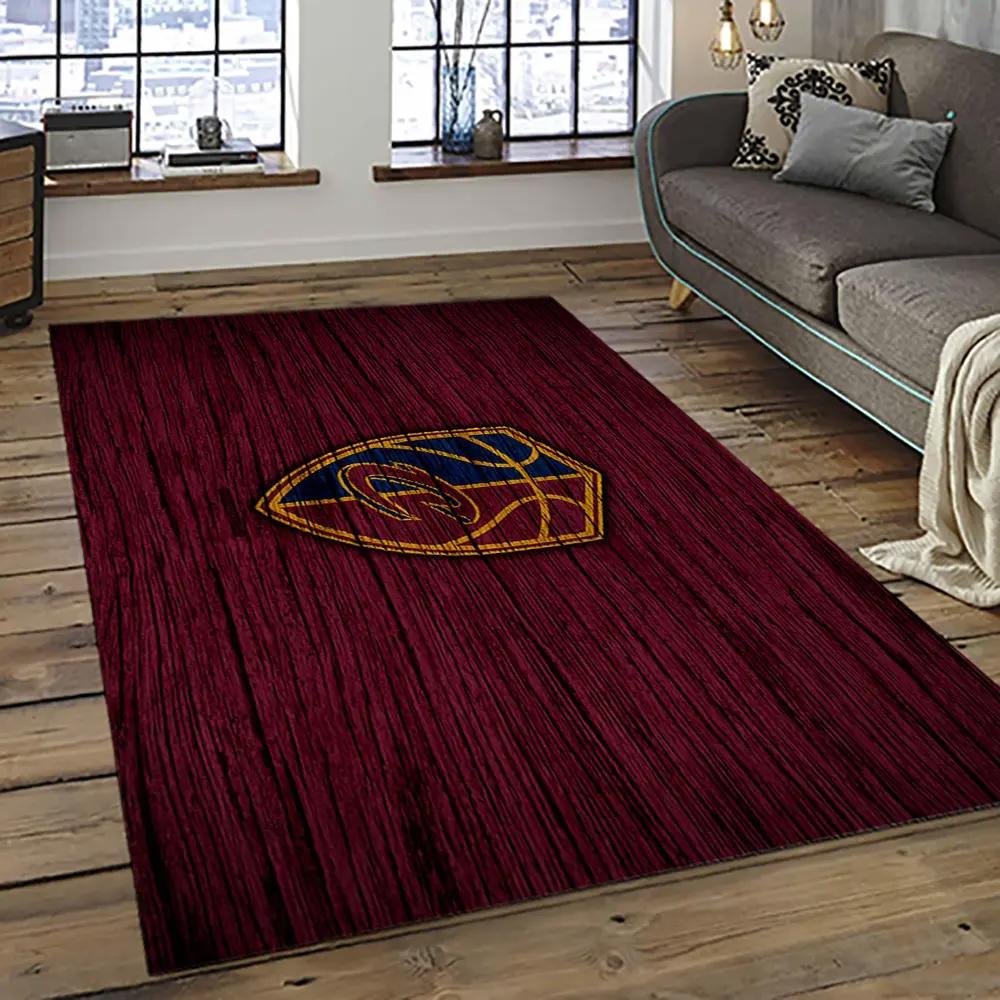 Nba cleveland cavaliers basketball team logo sport carpet rectangle area rug for living room cca24 Rectangle Rug