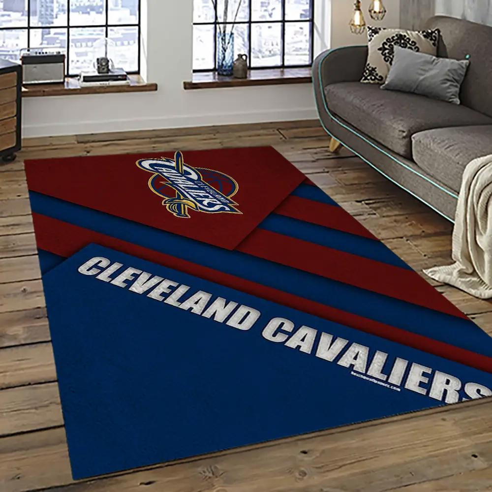 Nba cleveland cavaliers basketball team logo sport carpet rectangle area rug for living room cca27 Rectangle Rug