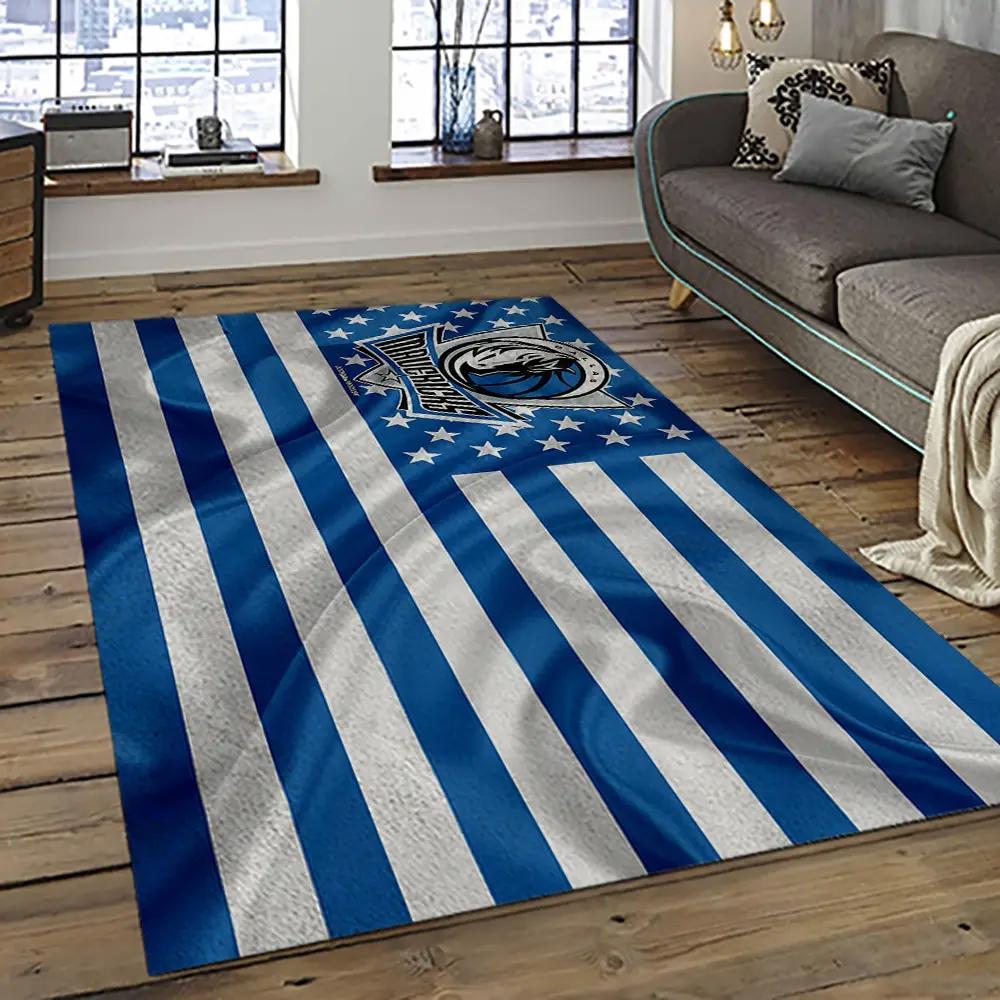 Nba dallas mavericks basketball team logo sport carpet rectangle area rug for living room dmr32 Rectangle Rug