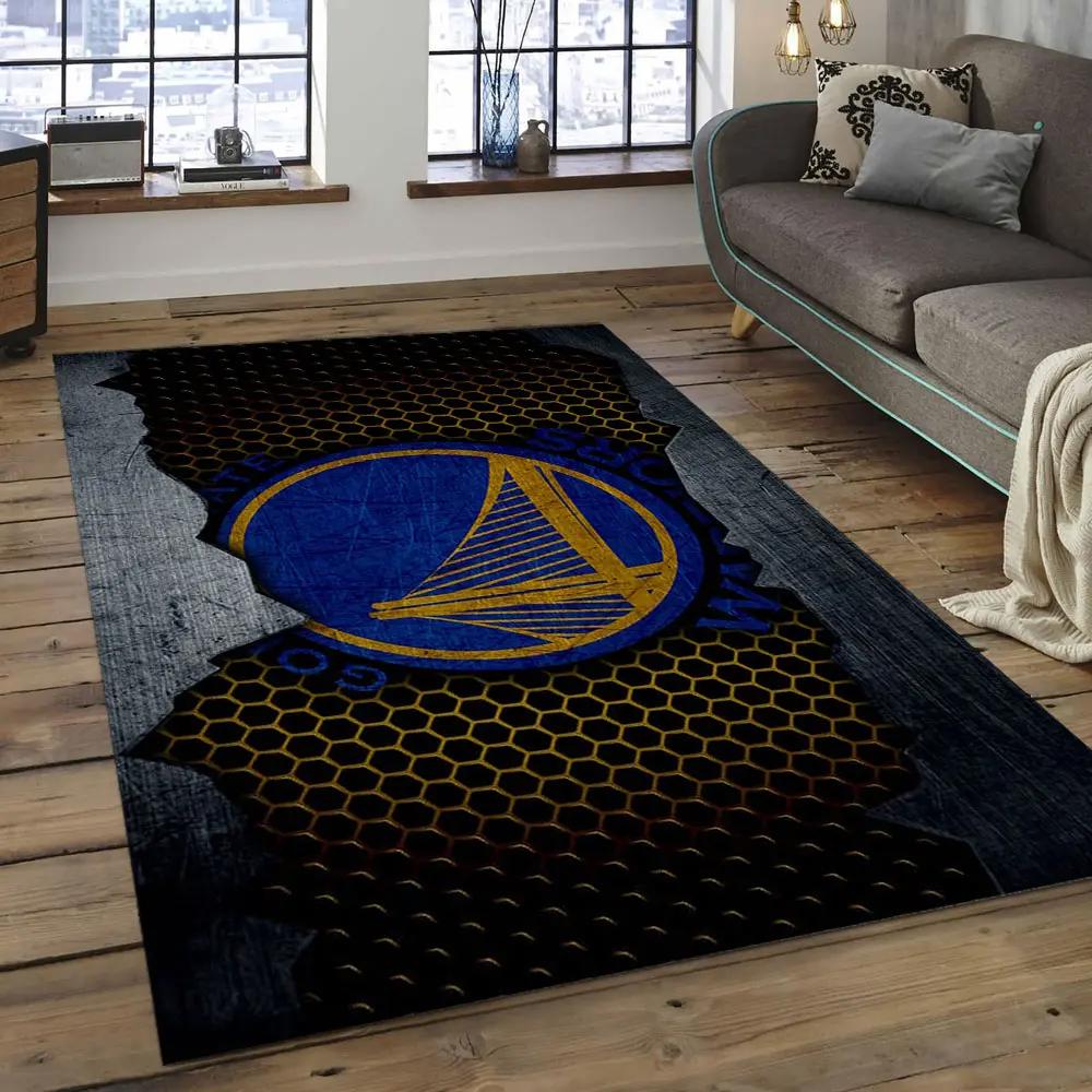 Nba golden state warriors basketball legend team logo rectangle area gsw38 Rectangle Rug