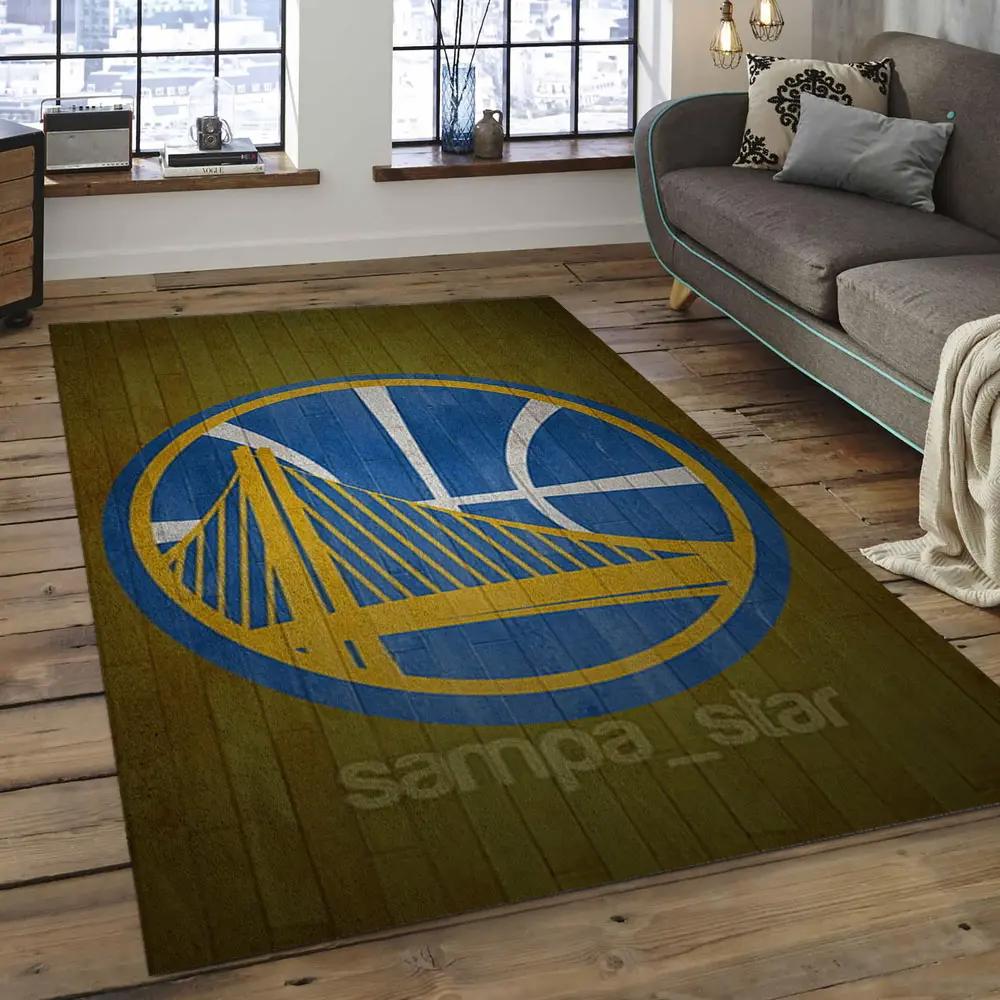 Nba golden state warriors basketball legend team logo rectangle area gsw43 Rectangle Rug