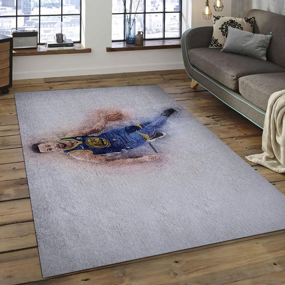 Nba golden state warriors basketball legend team logo rectangle area gsw57 Rectangle Rug