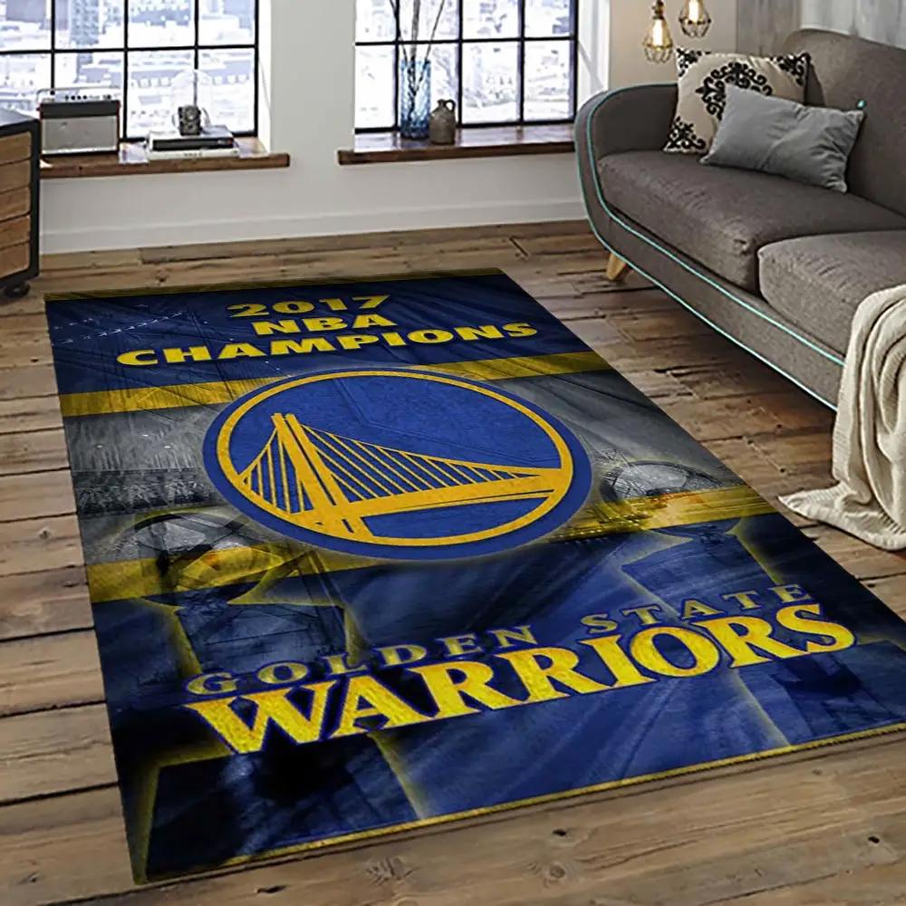 Nba golden state warriors basketball team logo sport carpet area rug home decor best gift for friends gsw66 Rectangle Rug