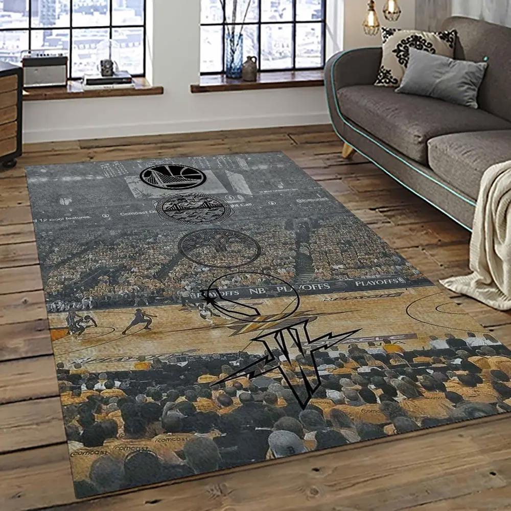 Nba golden state warriors basketball team logo sport carpet area rug home decor best gift for friends gsw78 Rectangle Rug