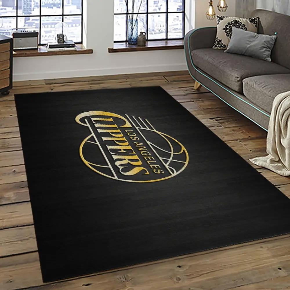 Nba los angeles clippers basketball team logo sport carpet rectangle area rug for living room lac22 Rectangle Rug