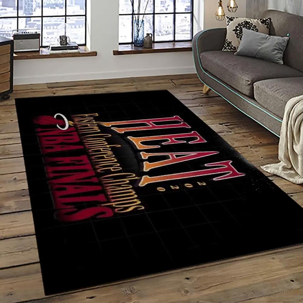 Nba miami heat basketball team logo sport carpet area rug home decor best gift for friends mh58 Rectangle Rug