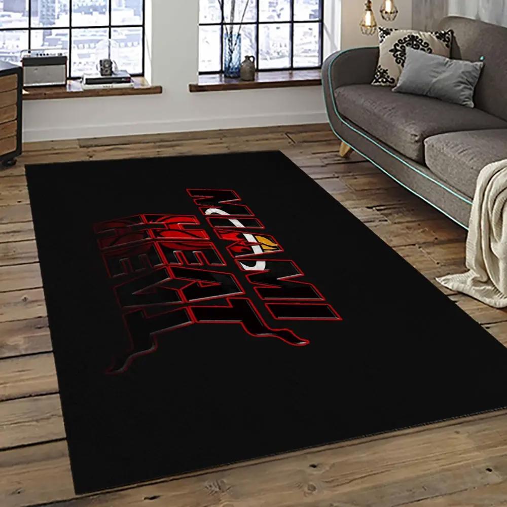 Nba miami heat basketball team logo sport carpet area rug home decor best gift for friends mh71 Rectangle Rug