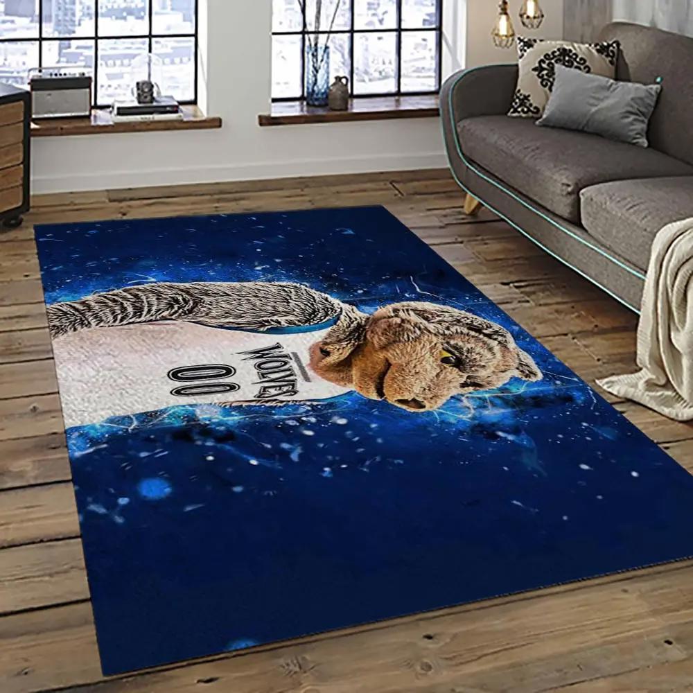 Nba minnesota timberwolves basketball team logo sport carpet area rug home decor best gift for friends mt54 Rectangle Rug