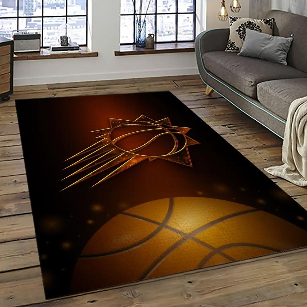 Nba phoenix suns basketball team logo sport carpet rectangle area rug for living room ps20 Rectangle Rug