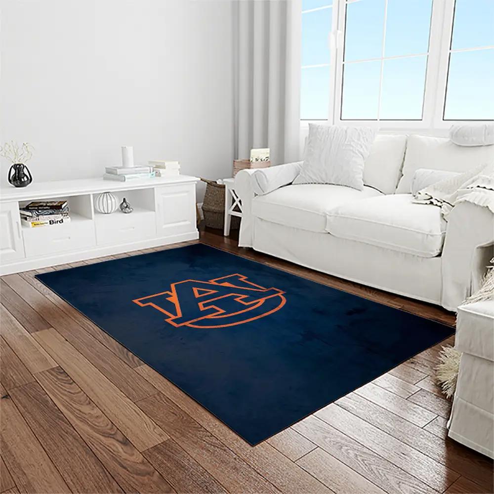 Ncaa auburn tigers college sport basketball and foolball team logo rectangle area rug ats29 Rectangle Rug