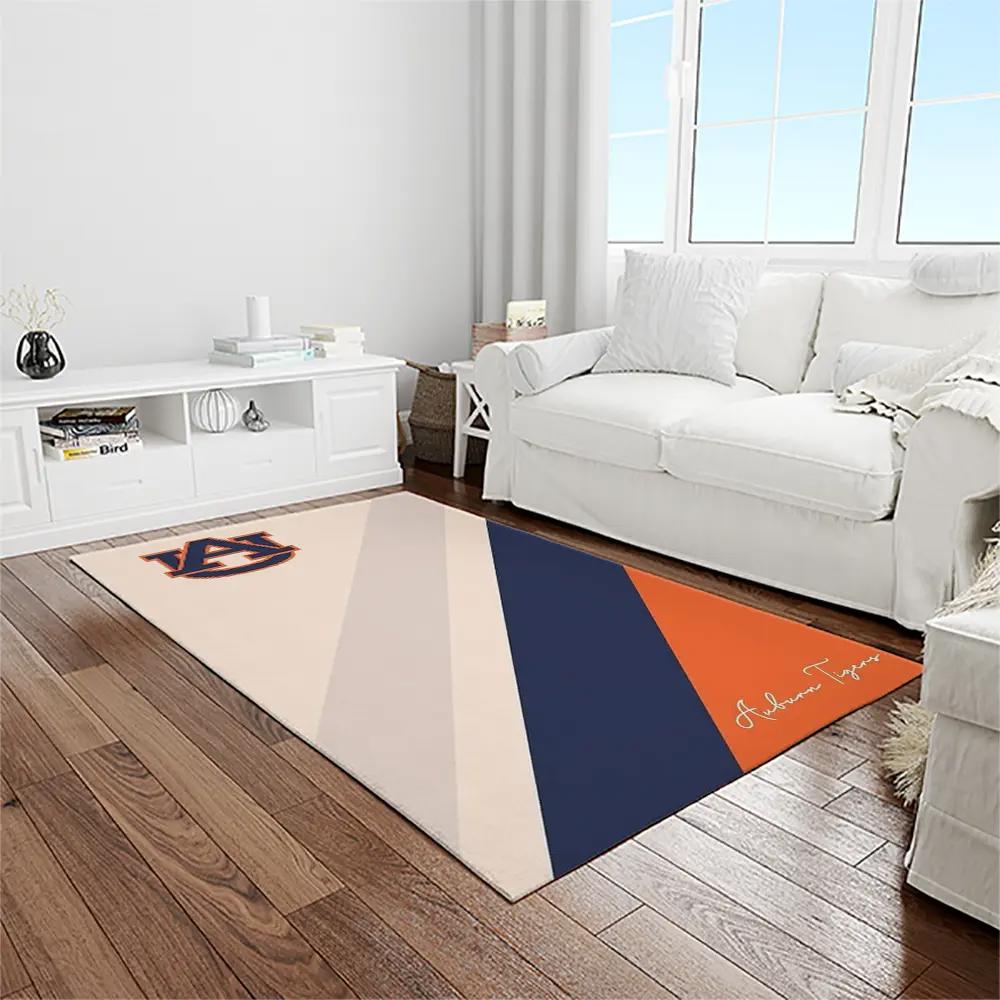 Ncaa auburn tigers college sport basketball and foolball team logo rectangle area rug ats31 Rectangle Rug