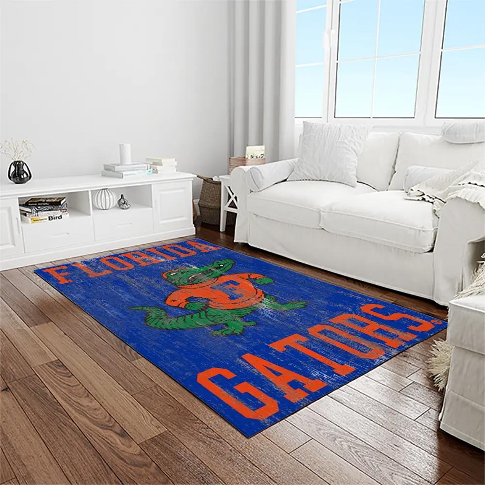 Ncaa florida gators college sport basketball and foolball team logo rectangle area rug fg28 Rectangle Rug