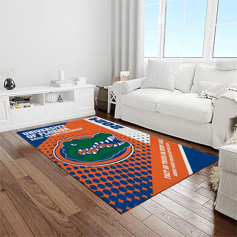 Ncaa florida gators college sport basketball and foolball team logo rectangle area rug fg50 Rectangle Rug