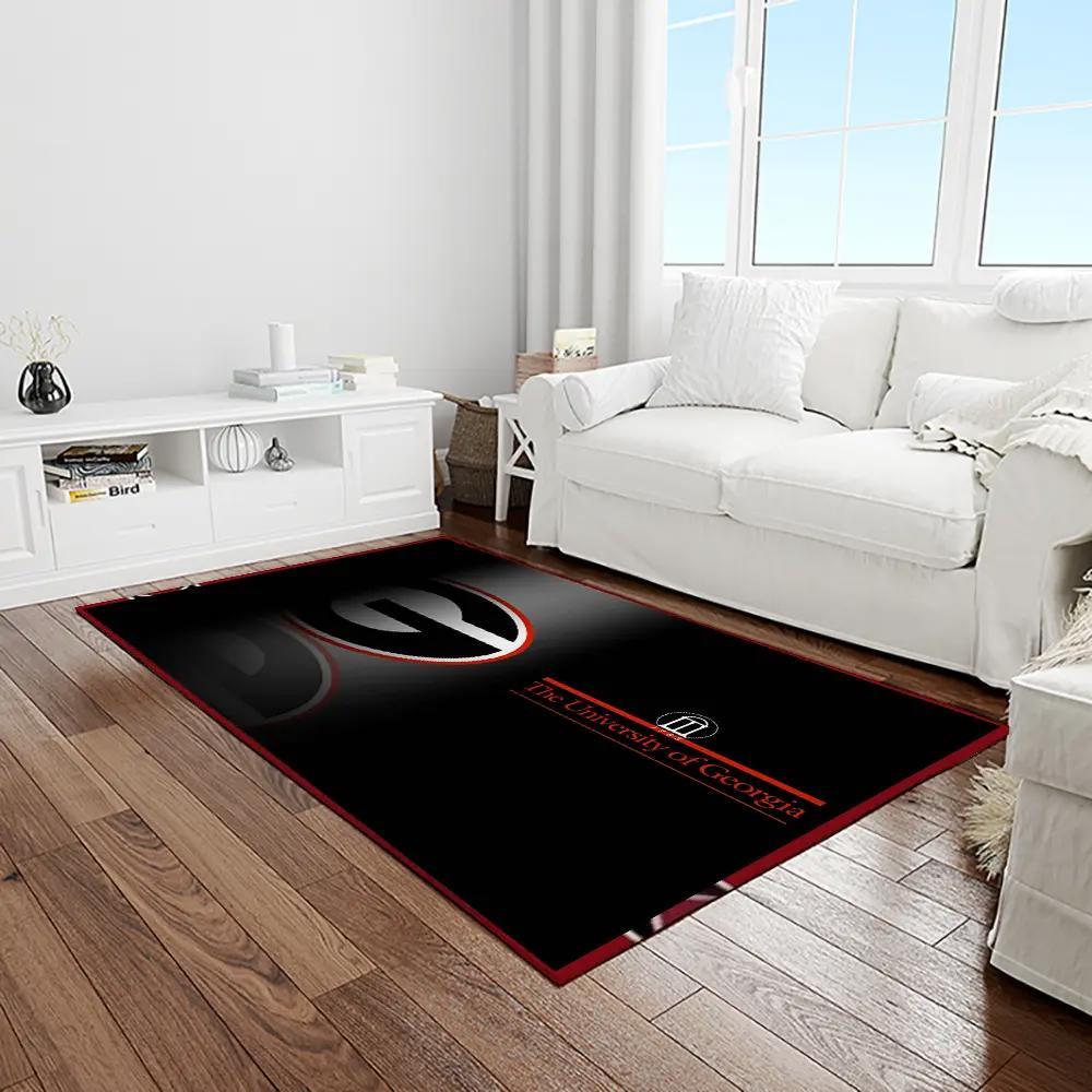 Ncaa georgia bulldogs college sport basketball and foolball team logo rectangle area rug gbs08 Rectangle Rug