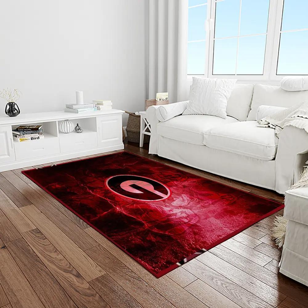 Ncaa georgia bulldogs college sport basketball and foolball team logo rectangle area rug gbs12 Rectangle Rug