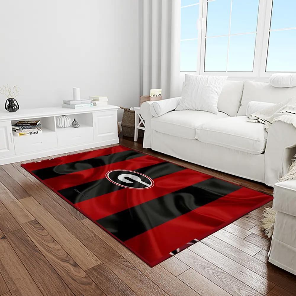 Ncaa georgia bulldogs college sport basketball and foolball team logo rectangle area rug gbs16 Rectangle Rug