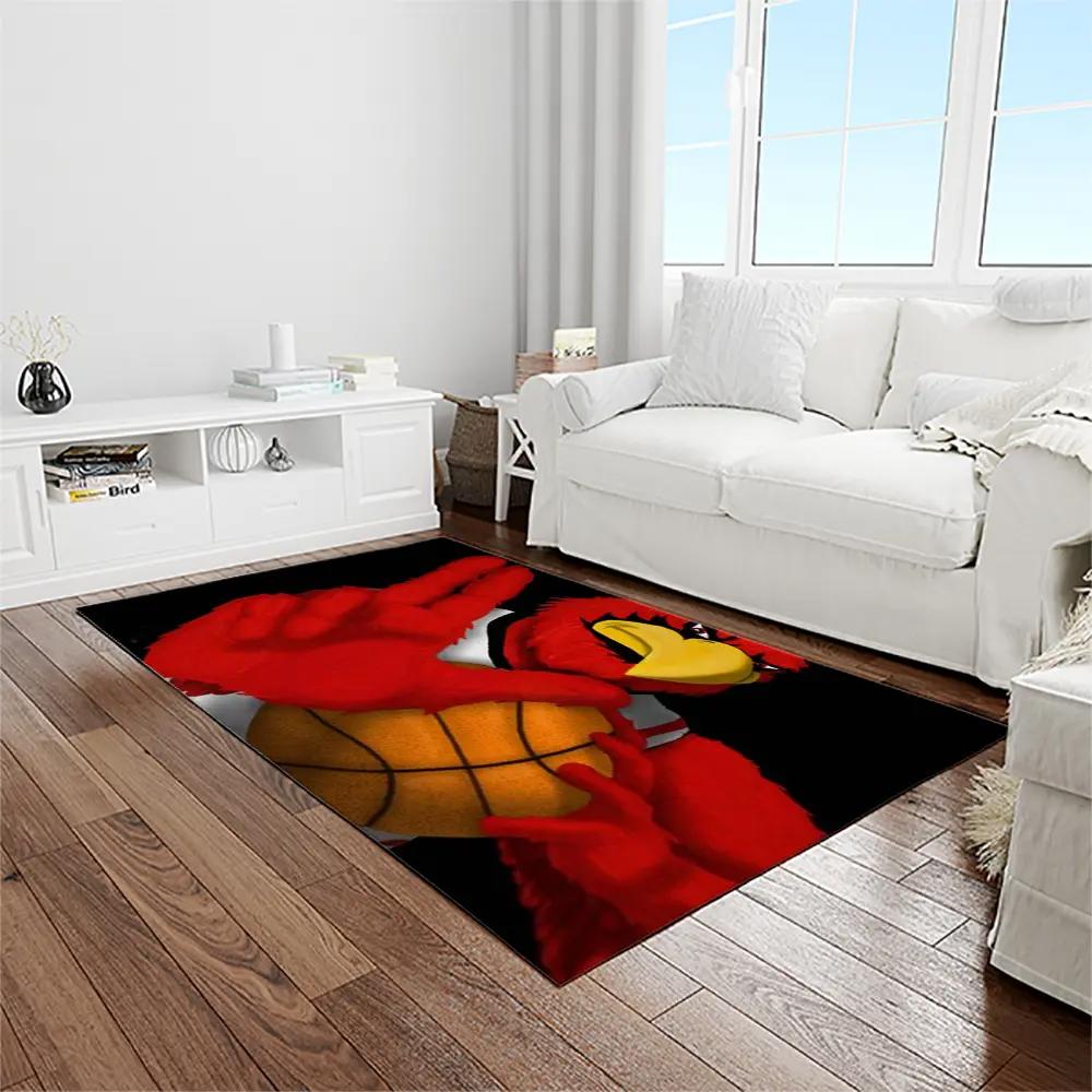 Ncaa louisville cardinals college sport basketball and foolball team logo rectangle area rug lics40 Rectangle Rug