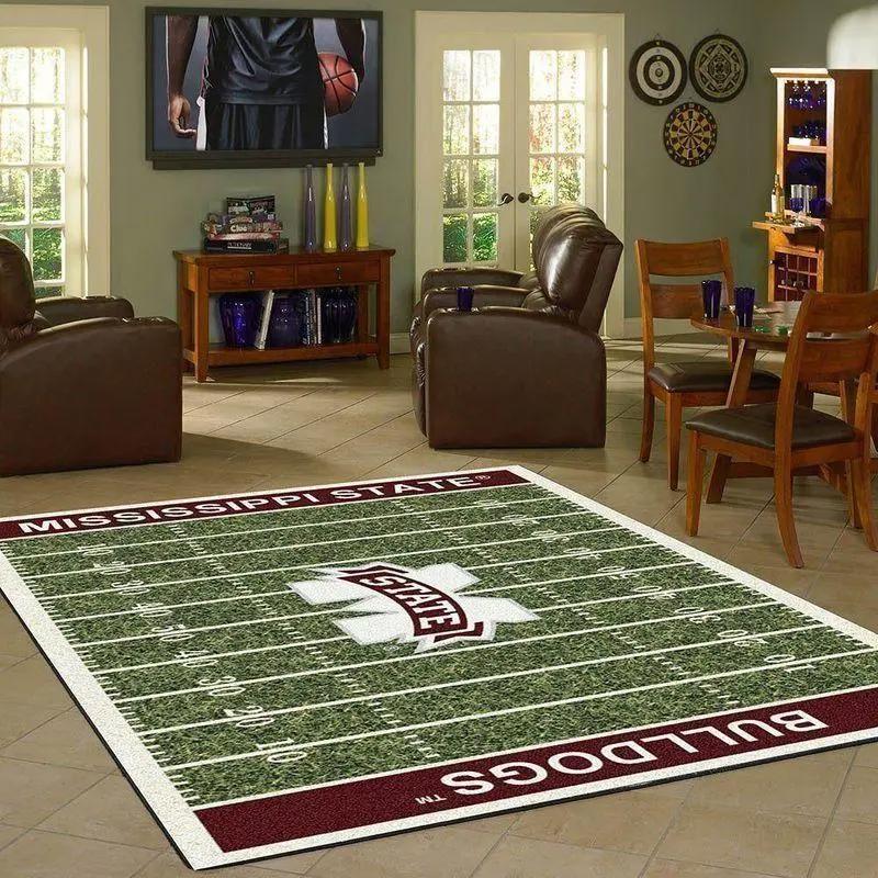 Ncaa mississippi state bulldogs living room carpet rug regtangle carpet v17227 2 Rectangle Rug