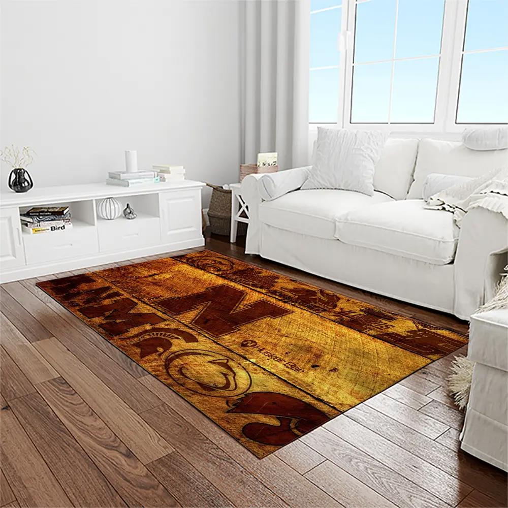 Ncaa nebraska cornhuskers college sport basketball and foolball team logo rectangle area rug ncs13 Rectangle Rug