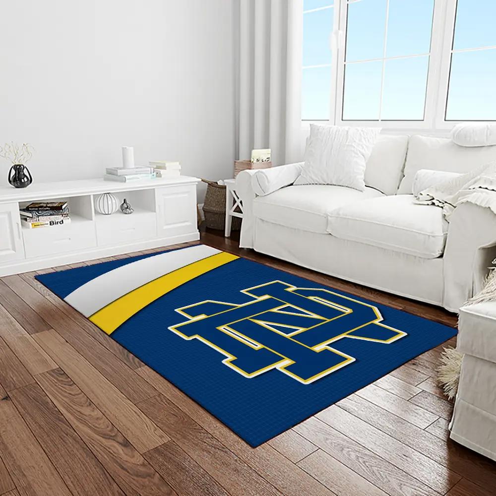 Ncaa notre dame fighting sport basketball and foolball team logo rectangle area rug ndf01 Rectangle Rug