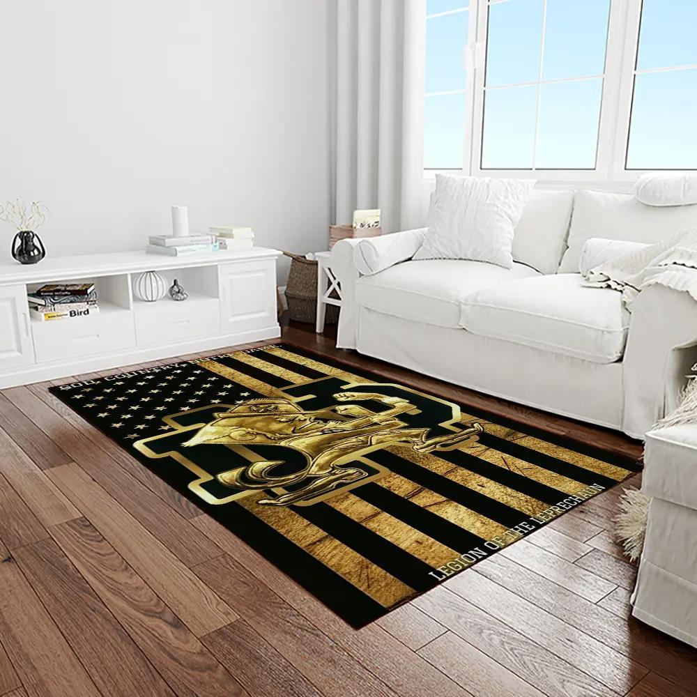 Ncaa notre dame fighting sport basketball and foolball team logo rectangle area rug ndf08 Rectangle Rug