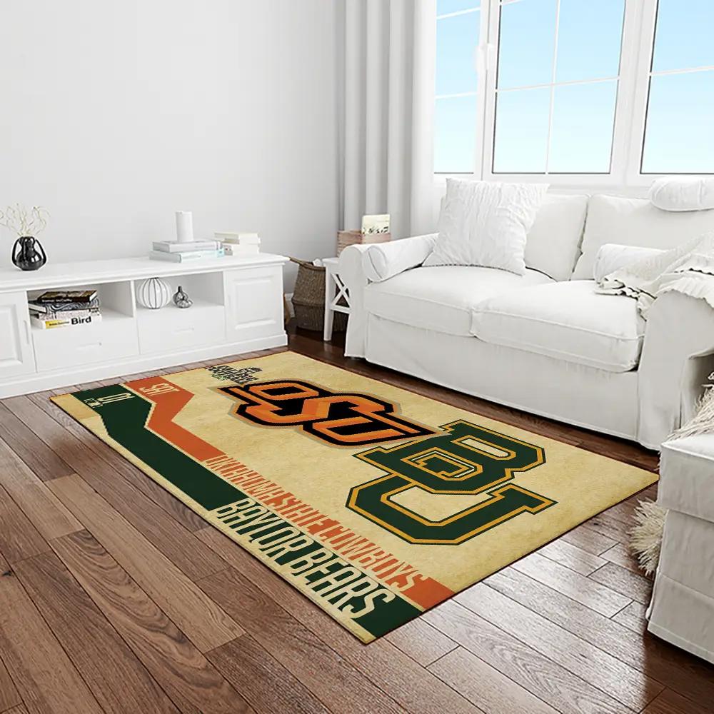Ncaa oklahoma state cowboys sport basketball and foolball team logo rectangle area rug osc04 Rectangle Rug