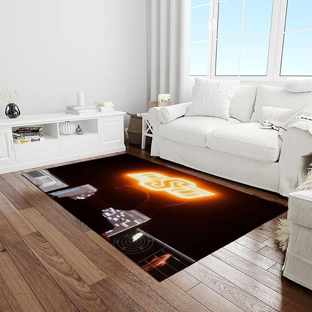 Ncaa oklahoma state cowboys sport basketball and foolball team logo rectangle area rug osc43 Rectangle Rug
