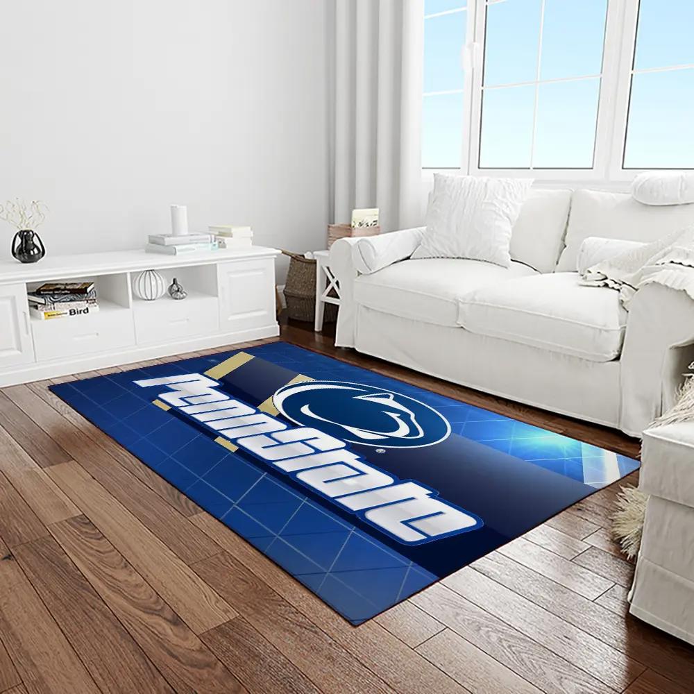 Ncaa penn state nittany lions college sport basketball and foolball team logo rectangle area rug psnl13 Rectangle Rug