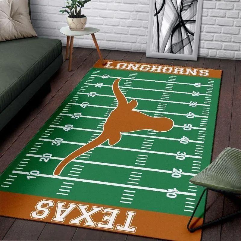 Ncaa team texas longhorns home field sport home decor rug regtangle carpet Rectangle Rug
