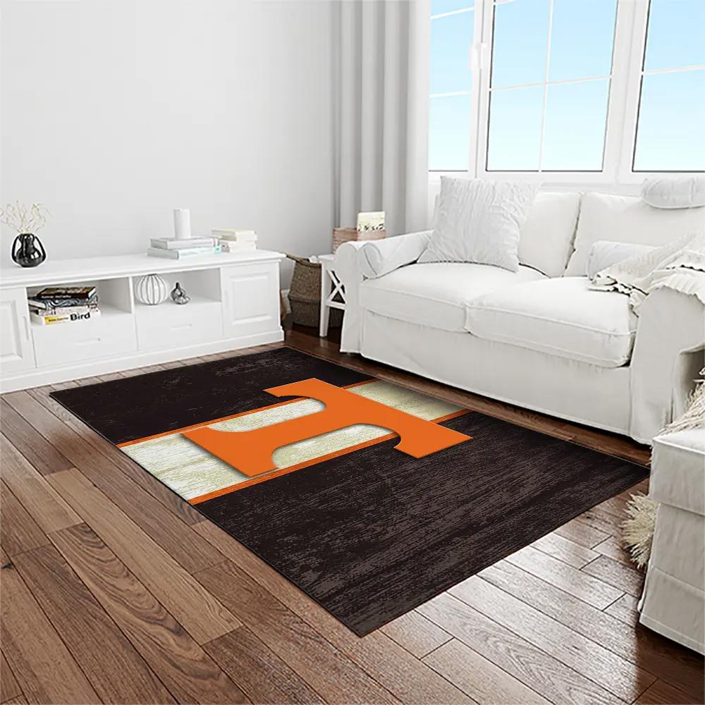 Ncaa tennessee volunteers college sport basketball and foolball team logo rectangle area rug tvs11 Rectangle Rug