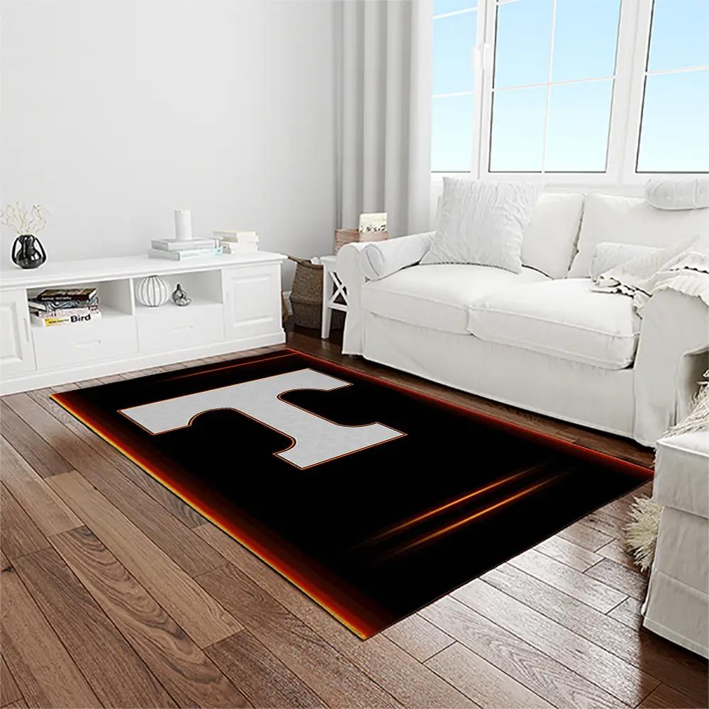 Ncaa tennessee volunteers college sport basketball and foolball team logo rectangle area rug tvs18 Rectangle Rug