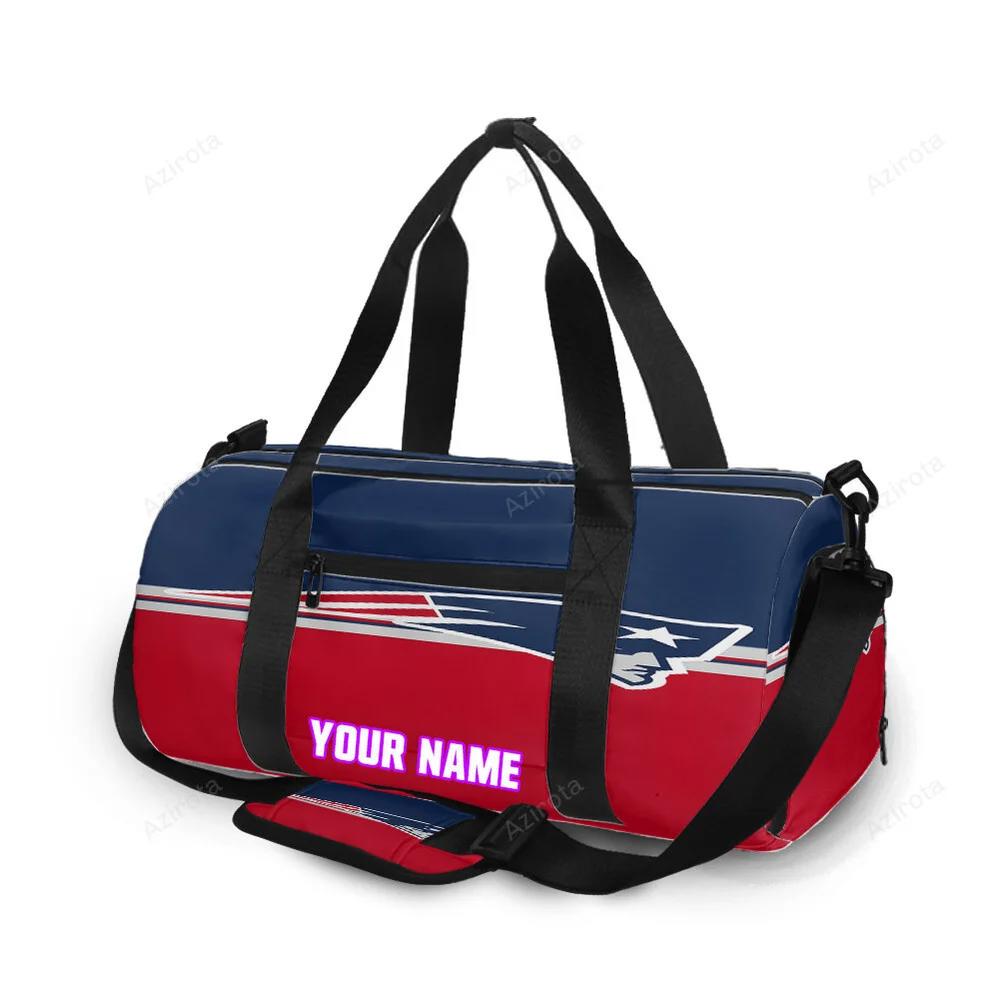 New england patriots red blue1 personalized name travel bag gym bag 2068 Travel Bag