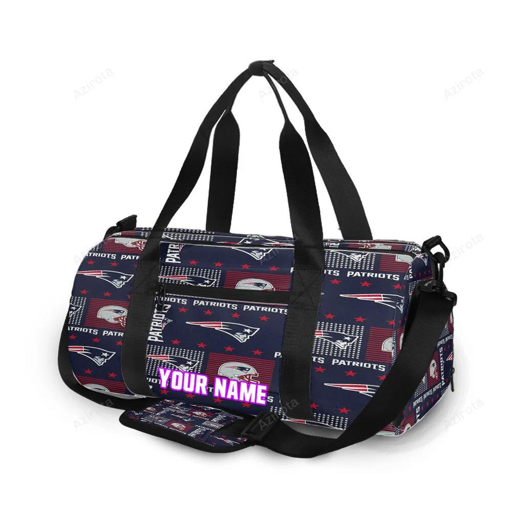 New england patriots1 personalized name travel bag gym bag 1376 Travel Bag